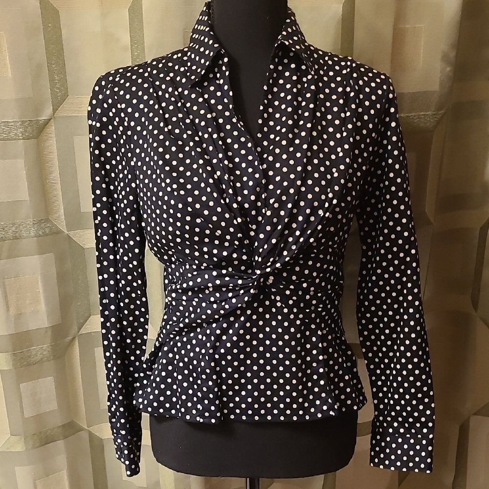 Polka Dot Women's Top - Black and White